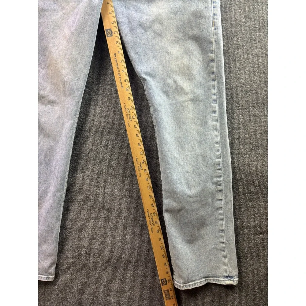 True Religion Ricky Relaxed Straight Jeans Mens 34 Light Wash Blue Denim